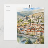 Wasserfarbenkunst Tiflis Postkarte (Vorne/Hinten)