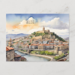 Wasserfarbenkunst Tiflis Postkarte