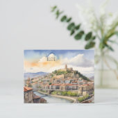 Wasserfarbenkunst Tiflis Postkarte (Stehend Vorderseite)