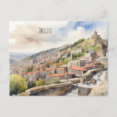 Wasserfarbenkunst Tiflis Postkarte (Vorderseite)