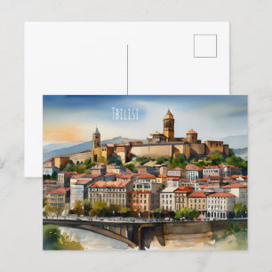 Wasserfarbenkunst Tiflis Postkarte