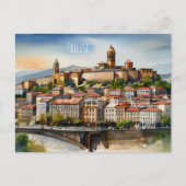 Wasserfarbenkunst Tiflis Postkarte (Vorderseite)