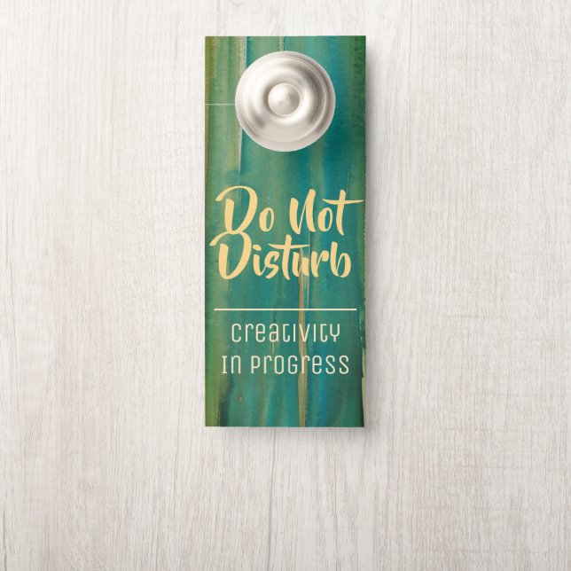 Wasserfarbenkünstler stören nicht die Türgefährdun Türanhänger (Auf Knauf)