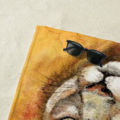 Wasserfarbenkupf, Puma, Löwenkatze Strandtuch (Beispiel)