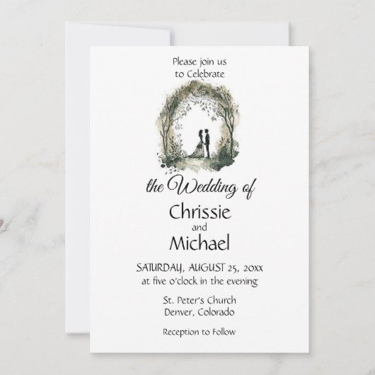 Wasserfarbenkupplung Einladung (Vorderseite)