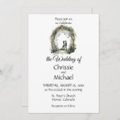 Wasserfarbenkupplung Einladung (Vorne/Hinten)