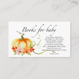 Wasserfarbenkürbbücher für Babytickets Begleitkarte