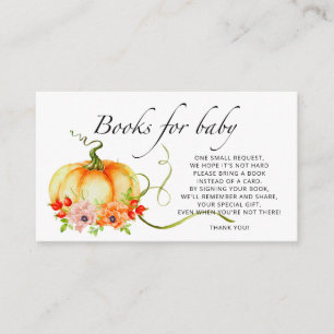 Wasserfarbenkürbbücher für Babytickets Begleitkarte