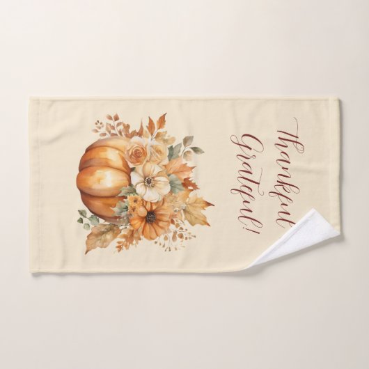 Wasserfarbenkürbis Badhandtuch Set (Handtuch)