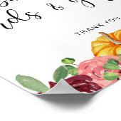 Wasserfarbenkürbis: Blumenkarten und Geschenke Poster (Ecke)