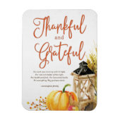 Wasserfarbenkürbis Cornucopia Erntedank Gedicht Magnet (Vertikal)