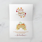 Wasserfarbenkürbis Danke an Freindsgiving Karte (Innenseite)