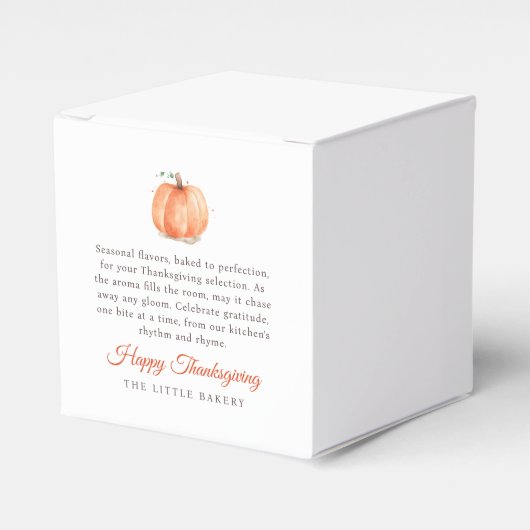Wasserfarbenkürbis Erntedank Backwaren Geschenkschachtel (Vorderseite)