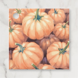 Wasserfarbenkürbis Erntedank Halloween Geschenkanhänger