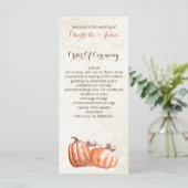 Wasserfarbenkürbis fallen Ernte Programme Hochzeit (Stehend Vorderseite)