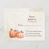Wasserfarbenkürbis fallen Ernte RSVP-Karte Einladung (Vorne/Hinten)