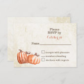 Wasserfarbenkürbis fallen Ernte RSVP-Karte RSVP Karte (Vorne/Hinten)