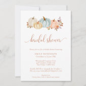 Wasserfarbenkürbis fallen Foliage-Brautparty Einladung (Vorderseite)