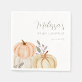 Wasserfarbenkürbis fallen Foliage-Brautparty Serviette (Vorderseite)