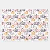 Wasserfarbenkürbis Fallmuster Geschenkpapier Set (Vorderseite 2)