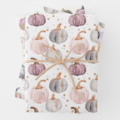 Wasserfarbenkürbis Fallmuster Geschenkpapier Set (Beispiel)
