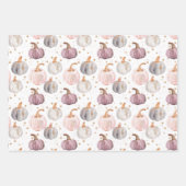 Wasserfarbenkürbis Fallmuster Geschenkpapier Set (Vorderseite)