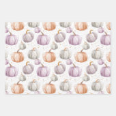 Wasserfarbenkürbis Fallmuster Geschenkpapier Set (Vorderseite 3)