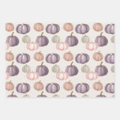 Wasserfarbenkürbis Fallmuster Geschenkpapier Set (Vorderseite)
