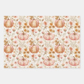 Wasserfarbenkürbis Fallmuster Geschenkpapier Set (Vorderseite 3)