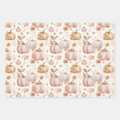 Wasserfarbenkürbis Fallmuster Geschenkpapier Set (Vorderseite)