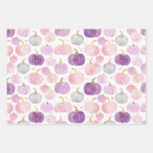 Wasserfarbenkürbis Fallmuster Geschenkpapier Set (Vorderseite 2)