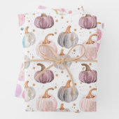 Wasserfarbenkürbis Fallmuster Geschenkpapier Set (Beispiel)
