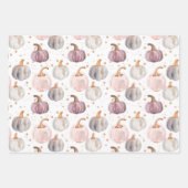 Wasserfarbenkürbis Fallmuster Geschenkpapier Set (Vorderseite)