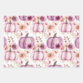 Wasserfarbenkürbis Fallmuster Geschenkpapier Set (Vorderseite 3)