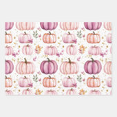 Wasserfarbenkürbis Fallmuster Geschenkpapier Set (Vorderseite 2)