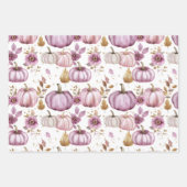 Wasserfarbenkürbis Fallmuster Geschenkpapier Set (Vorderseite)