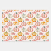 Wasserfarbenkürbis Fallmuster Geschenkpapier Set (Vorderseite 2)