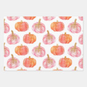Wasserfarbenkürbis Fallmuster Geschenkpapier Set (Vorderseite 3)