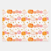 Wasserfarbenkürbis Fallmuster Geschenkpapier Set (Vorderseite)