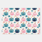 Wasserfarbenkürbis Fallmuster Geschenkpapier Set (Vorderseite 3)