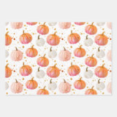 Wasserfarbenkürbis Fallmuster Geschenkpapier Set (Vorderseite 2)