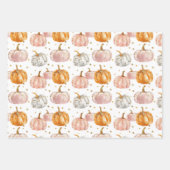 Wasserfarbenkürbis Fallmuster Geschenkpapier Set (Vorderseite 2)