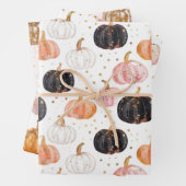 Wasserfarbenkürbis Fallmuster Geschenkpapier Set (Beispiel)