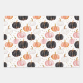 Wasserfarbenkürbis Fallmuster Geschenkpapier Set (Vorderseite)