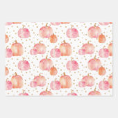 Wasserfarbenkürbis Fallmuster Geschenkpapier Set (Vorderseite 3)