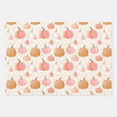 Wasserfarbenkürbis Fallmuster Geschenkpapier Set (Vorderseite)