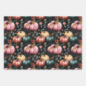 Wasserfarbenkürbis Fallmuster Geschenkpapier Set (Vorderseite 3)