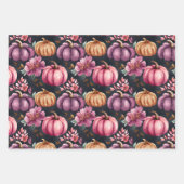 Wasserfarbenkürbis Fallmuster Geschenkpapier Set (Vorderseite 2)