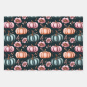 Wasserfarbenkürbis Fallmuster Geschenkpapier Set (Vorderseite)