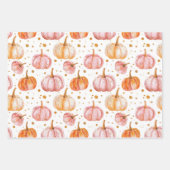 Wasserfarbenkürbis Fallmuster Geschenkpapier Set (Vorderseite 3)